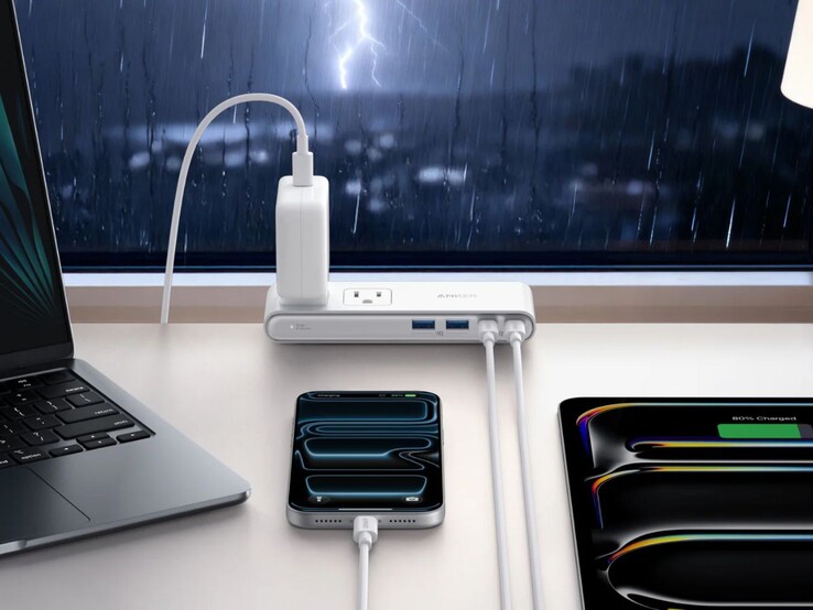 The Anker Nano Power Strip (10-in-1, 70W, Clamp) in white