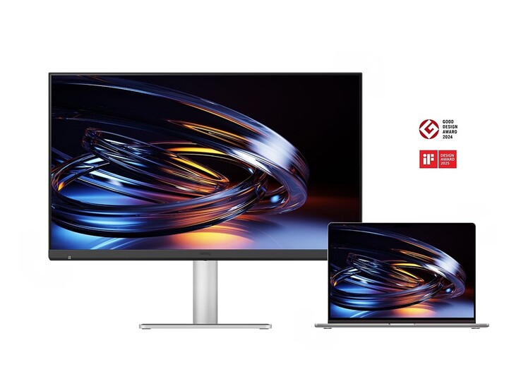 The BenQ MA270S next to a MacBook.