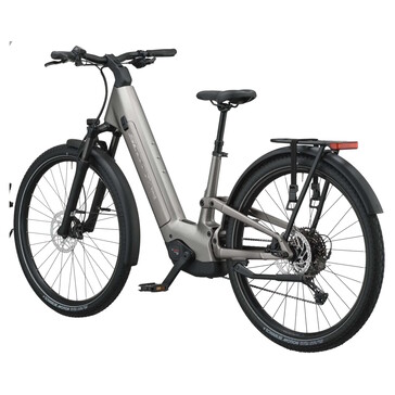The bike comes fully equipped for road use