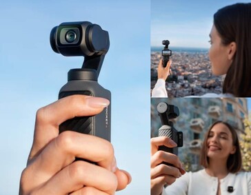 DJI Osmo Pocket 4 marketing images from Barcelona.