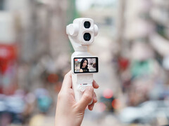 The DJI Osmo Pocket 4P in its Pearl White finish.