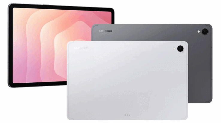 The Galaxy Tab S11 in gray and silver.