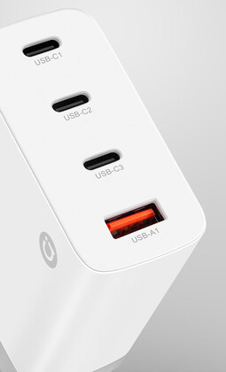 Port configuration of Asus a bean 100W charger