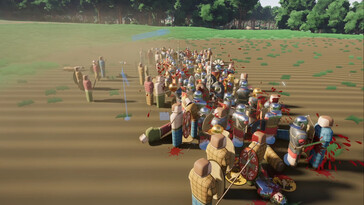 An image showing a battle in Warlord: Britannia.