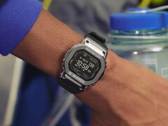 The new GM-H5600 brings heart rate tracking and solar charging to a metal G-Shock. Pictured: GM-H5600-1.