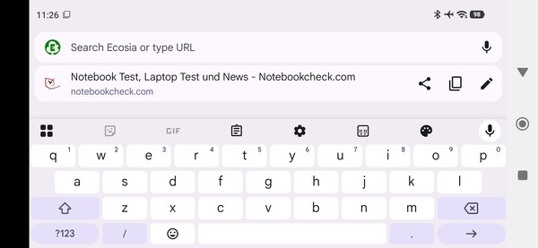 Keyboard landscape