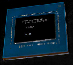The graphics chip of the RTX 2070 (Image source: Notebookcheck)