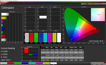 Colour space (profile: normal, white balance: standard, target colour space: sRGB)