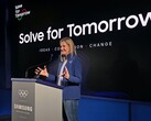 IOC President Kirsty Coventry delivers remarks at the Samsung Solve for Tomorrow Global Ambassador Appointment Ceremony