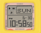 The Casio Baby-G BGD-10KPM-7 features a near-square digital dial with a decent amount of info on it.
