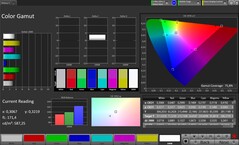 Color space (profile: Original Pro, target color space: P3)