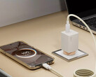 The company has announced two chargers and one power bank. Pictured: one of the chargers connected to an Oppo phone.