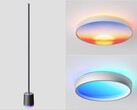 Govee Floor Lamp 3 (left), Ceiling Light Ultra (top right), and Sky Ceiling Light (bottom right). (Image source: Govee, edited)