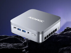 The K5 mini PC with Core 5 320 is currently available at $499. Pictured: a promo picture showing the front of the system.
