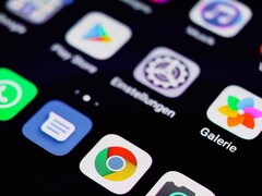 Android smartphone with app drawer and settings icon