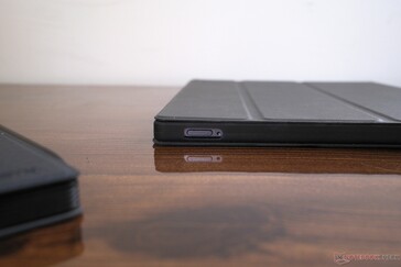 The power/lock button on the Note E also doubles up as a fingerprint sensor.