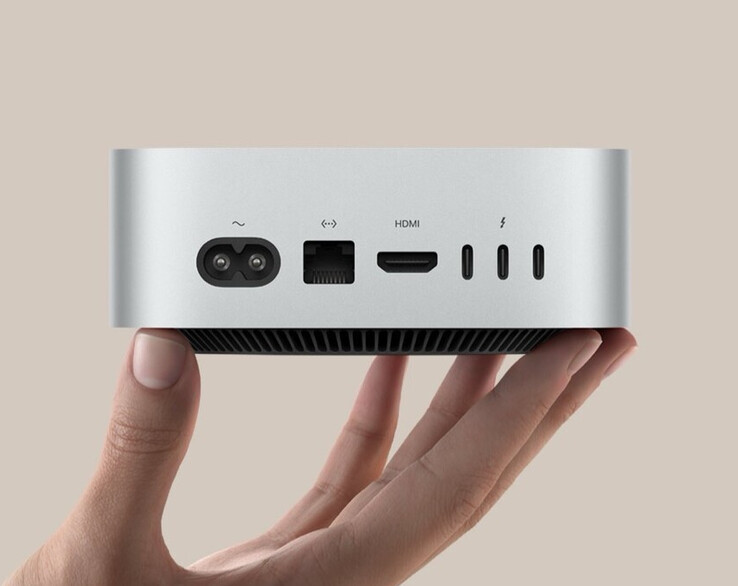 Les E/S du Mac mini comprennent un port HDMI pleine taille. (Source de l'image : Apple)