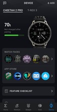 Settings can also be adjusted in the app