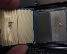 A damaged Ryzen 9 9950X3D CPU that was paired with an ASRock motherboard. (Image source: I_fliu on Reddit)