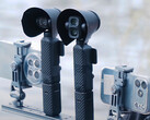 The DJI Osmo Pocket 4 and Osmo Pocket 4 Pro, from left to right.