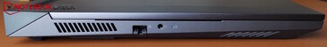 Dell G16 ports on the left side. (Source: Notebeookcheck)