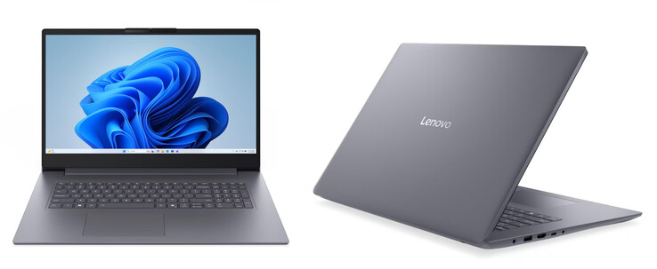 The IdeaPad Slim 3i 17IWC11 in its Luna Grey finish.