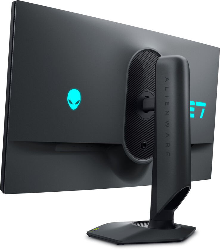 Alienware 27 inch AW2725QF has a very clean profile with RGB accents on the back.