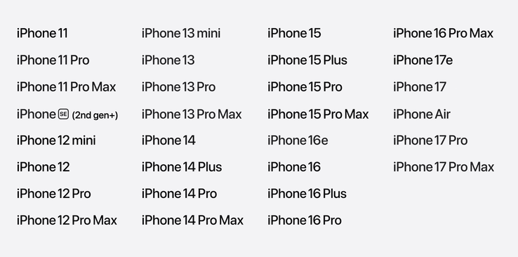 iOS 27 runs on all iPhones that were compatible with iOS 26.