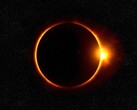 An image showing a solar eclipse with a ring of fire.