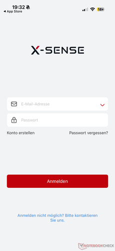 Log in to the X-Sense app