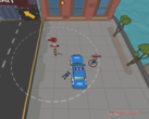 A gameplay screenshot from Just Move:Clean City Messy Battle