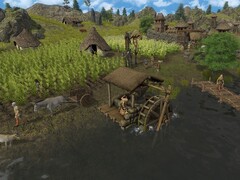 An image showing several characters in Dawn of Man.