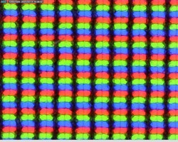 Matte display with visible subpixel structure