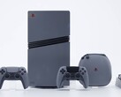 Limited edition PlayStation 5 Pro 30th Anniversary console in retro gray with two matching DualSense controllers, a carrying case, and a controller charging dock. (Image Source: Sony Interactive Entertainment)