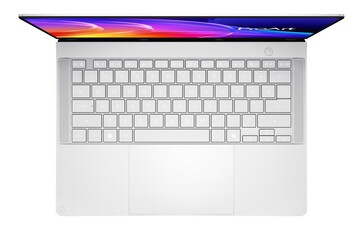 Asus ProArt P14 keyboard and trackpad layout
