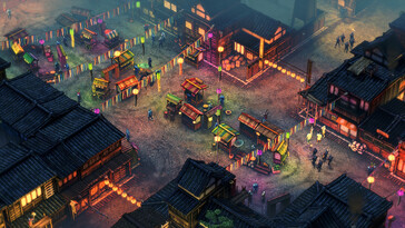 An image showing a city in Shadow Tactics: Blades of the Shogun.