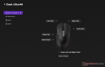 Button assignment section