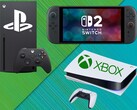 Xbox, PS5, and Switch 2 consoles shown with logos (Image source: Xbox Gaming, Sony PlayStation, Nintendo of America with edits)