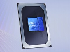 Angled view of Intel Core Series 3 processor chip showing metal frame and dual-die Intel Core layout