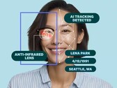 The pink-hued Zenni Optical ID Guard eyeglass coating helps block facial security threats by stopping complete facial scans. (Image source: Zenni Optical)