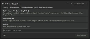 KI asks: What functions?