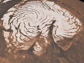 Nothern ice cap of Mars (Image source: NASA/JPL Caltech/MSSS with edits)