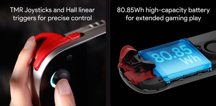 The handheld has a 80.85Wh battery, while the USB Type-C port also supports video output