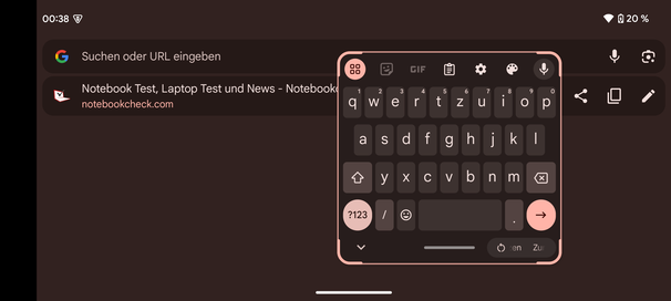 Keyboard horizontal