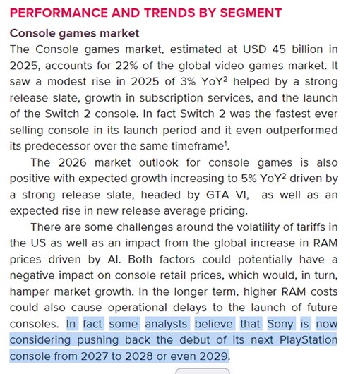 Embracer Group annual report comments on PS6 release date