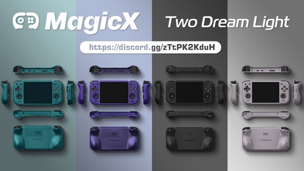 The MagicX Two Dream Light has black buttons for all four color variants.