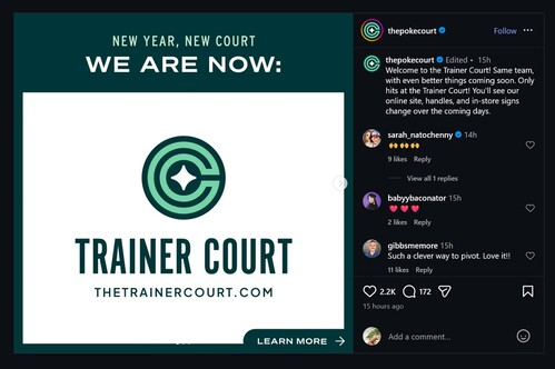 The Trainer Court update on Instagram