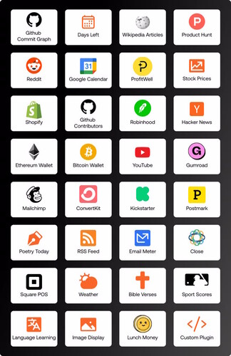 Dozens of apps are supported.