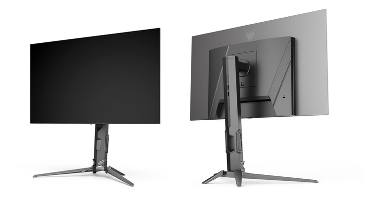 Front and back view of the gaming monitor (Image source: Acer)