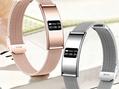 The Rogbid Vogue smart bracelets, pictured in two colorways against a glossy table-like background. (Image source: Rogbid)
